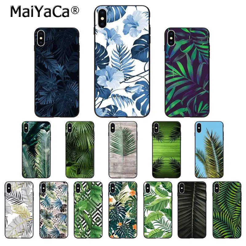 MaiYaCa Пальмовые Листья клиента высокое качество чехол для телефона iPhone X XS MAX 6 6s 7