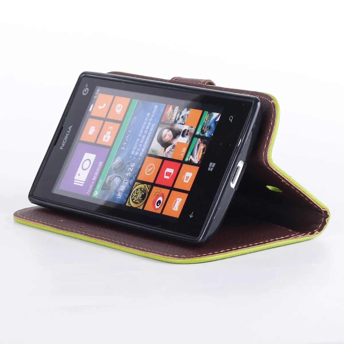 Wolflule чехол с листьями для Nokia Lumia 520 роскошный женский флип из искусственной кожи и