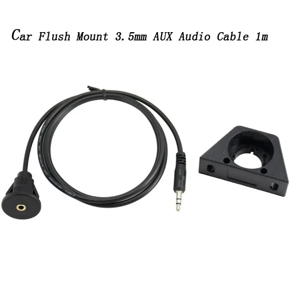 

AUX 3.5mm jack input flush dash mounted extension car audio cable