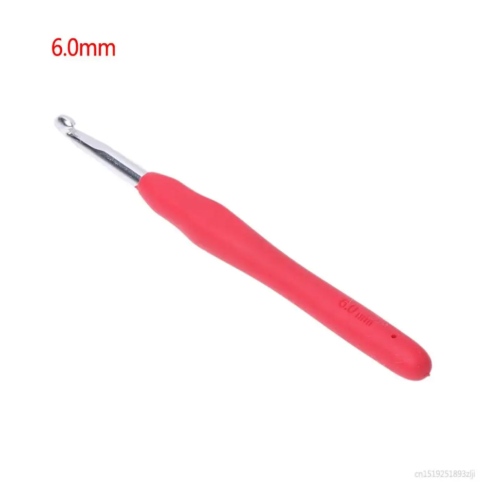 OOTDTY эргономичный мульти Цвет крючки для вязания пряжа Вязание иглы чехол инструмент 2 2,5 3 3,5 4 4,5 5 5,5 6 7 8 мм - Цвет: 6.0mm