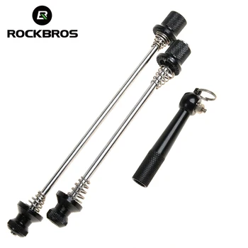 

ROCKBROS Bicycle Quick Release QR Skewers Anti Theft Skewers Road Bike MTB Wheels Locking Security Bike Accessories 5 Colors