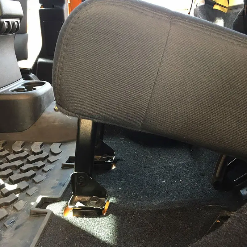 Aukmak Rear Seat Recline Kit with Bolts and Washers Black Aluminum for Jeep Wrangler JK 2007-2017 4 Door