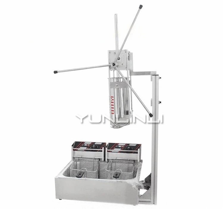 Коммерческая электрическая фритюрница 12 л, машина для жарки с двойным ...