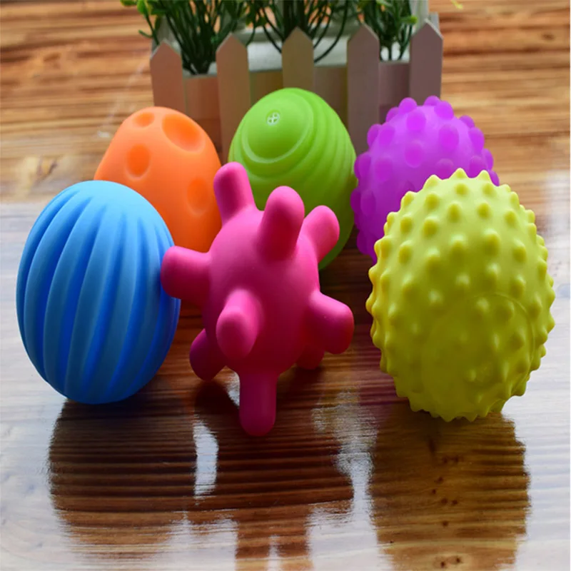 4 и 6 шт. детский шар ручной сенсор детские резиновые текстурированные тактильные сенсорные игрушки Детские тренировочные мячи Мягкие