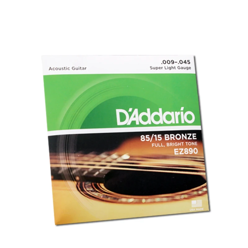 D'Addario EZ890 Bronze Acoustic Guitar Strings, 009 045 Daddario Folk