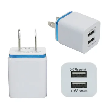 

2-Ports AC USB Charger for iPhone for Samsung Galaxy Wall Mobile Phone 5V/1A Universal Adapter Fast Charging #H10