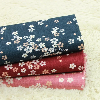 

High quality thick cotton cloth and wind cherry fabric Handmade DIY bag clothing dress baby clothes fabric cotton 90cmx110cm