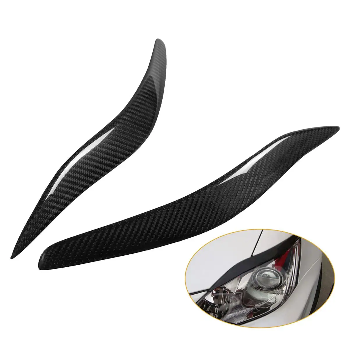 

Carbon Fiber Front Cover Eyelid Eyebrow Car Styling Headlamp Eyebrows Trim Cover for Lexus IS250 IS300 2006-2012