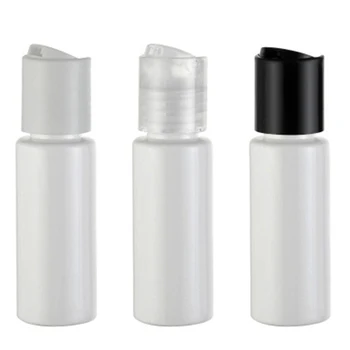 

white 50pcs 20ml Container Sample cleaner, shampoo Storage with Chiaki Cover empty Transparent Packaging plastic bottles
