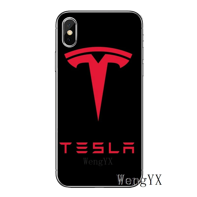 Супер Электрический автомобильный логотип Tesla для Apple iPhone 8 7 plus 6s 6 plus X XR XS Max SE 5s 5c 5 4s 4 TPU мягкий чехол для телефона