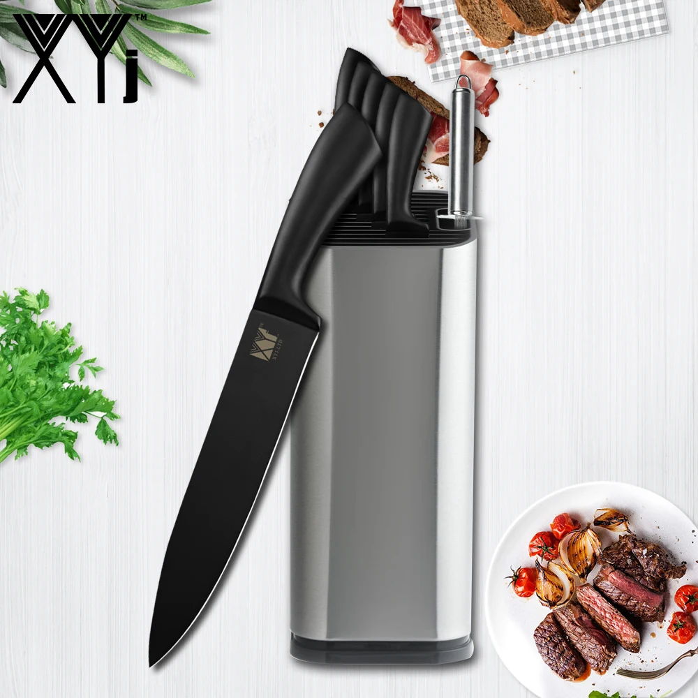 XYj набор кухонных ножей из нержавеющей стали, дизайн, экономичный набор кухонных ножей для мяса, овощей, фруктов, рыбы, кухонные инструменты