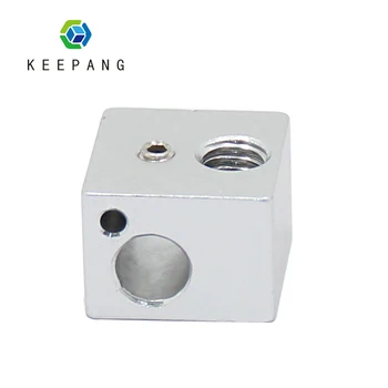 

KeePang 5pcs Heated Block E3D V5 all metal heating block hot end aluminum 16x 16 x 12mm for 3D printer Extruder