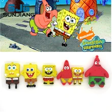 Горячая флэш-накопитель 4 ГБ 8 ГБ 16 ГБ 32 ГБ 64 ГБ USB флэш-накопитель милые "Губка Боб", Патрик вместе U disk, милые детские носки, оригинальные, в виде мультяшного флешка, подарок