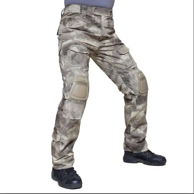

Men's Military Training Camouflage Cargo Pants Spring Autumn Male Outdoor Hiking Hunting CS Tactical Trouser With Knee Pads