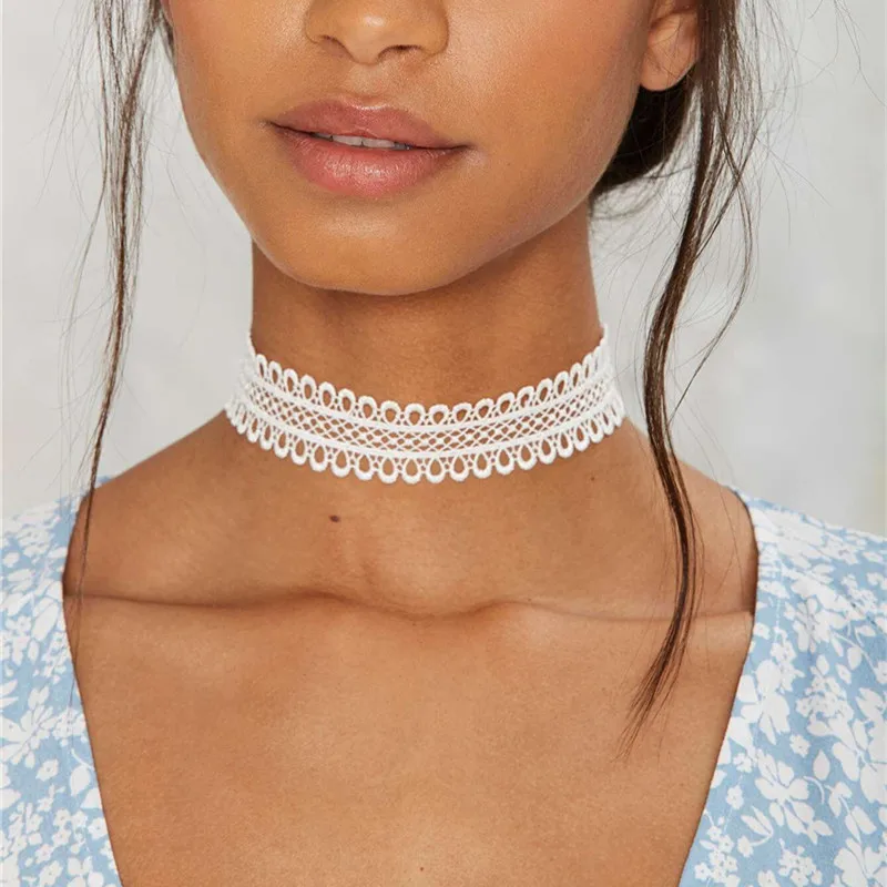 x97 Fashion Jewelry Black Lace Choker Necklace Selling Punk Style Women