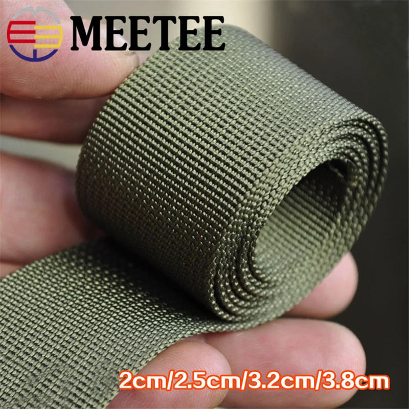 

5Meters Army Green Strap Nylon Webbing Tape Trimming Sewing Material Safety Belt Knapsack Strapping Bag Buckles Clothing Crafts