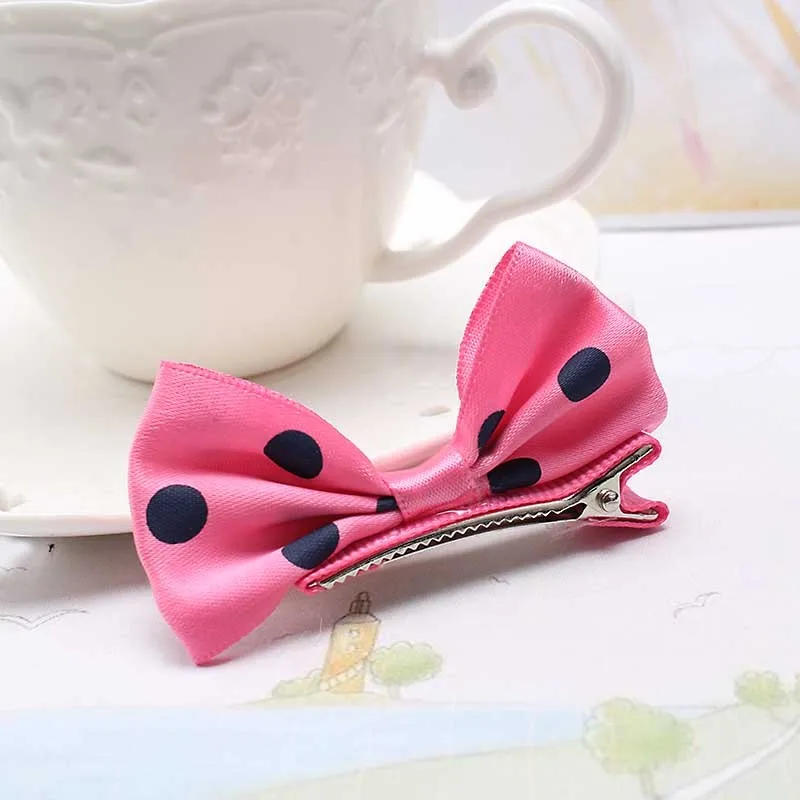 

Q MISM 2019 New Arrival Cute Rabbit Ear Hair Clip Wrapped Well Dot Pattern Bow Hairpin Headwear For Girls Kids Hair Accessories
