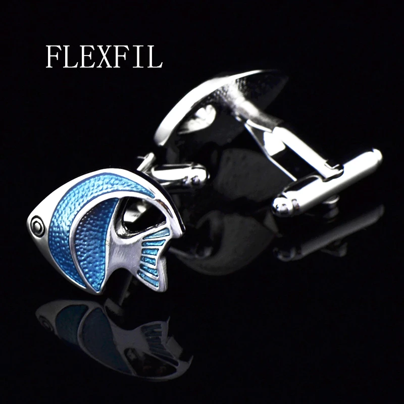 FLEXFIL ювелирные изделия Модные Рубашки Запонки мужские подарок бренд манжеты кнопки-звенья синий Высокое качество abotoaduras gemelos