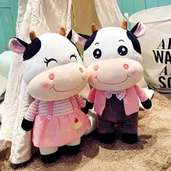 45 см животного коровы плюшевые детские куклы мягкие игрушки для детей мягкий комфорт сна коровы подушка peluche сопровождать сна игрушка