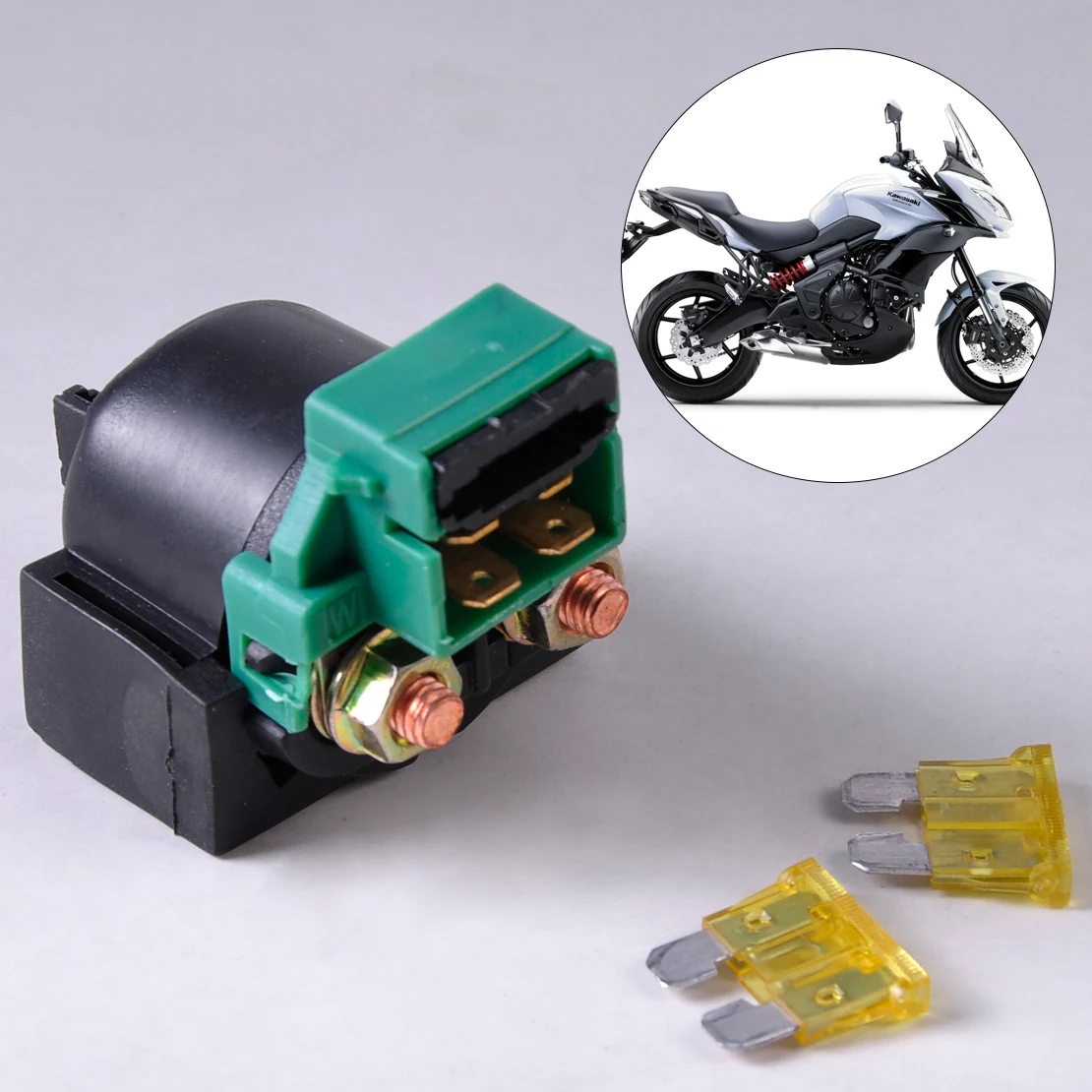CITALL 12V DC Motorcycle Starter Relay Solenoid for Kawasaki ZX600