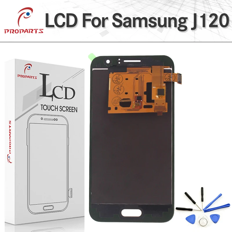 Отрегулировать яркий ЖК-дисплей Экран для Samsung Galaxy J120 J1 2016 SM-J120F J120H J120M Дисплей