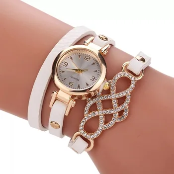 

top fashion women's watch with 2 layers belt , good quality ,fashion women's bracelet watch with crystals