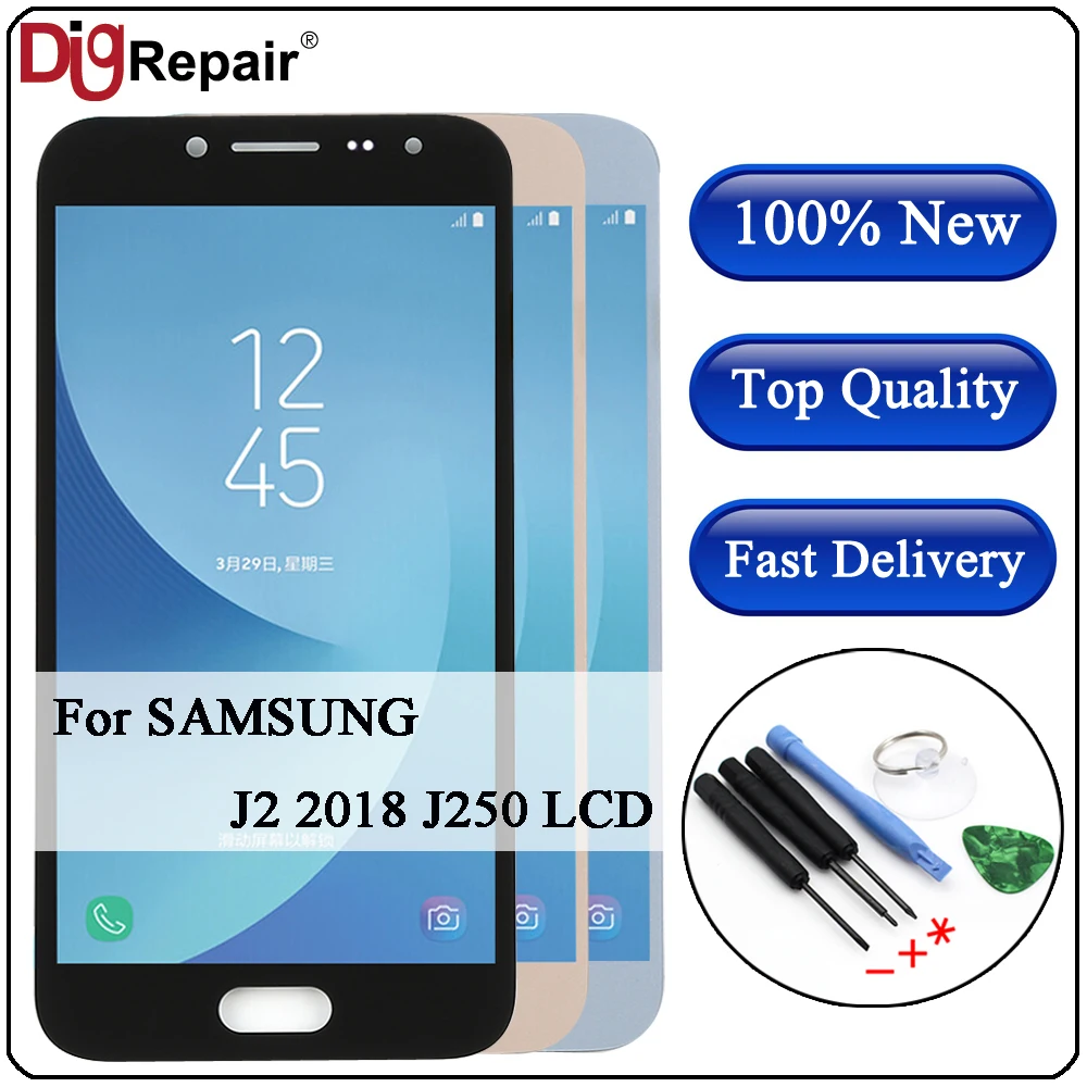 

J250 display For Samsung Galaxy J2 Pro 2018 J250 SM-J250F/DS LCD Display Touch Screen Digitizer Full Assembly Replacements Parts