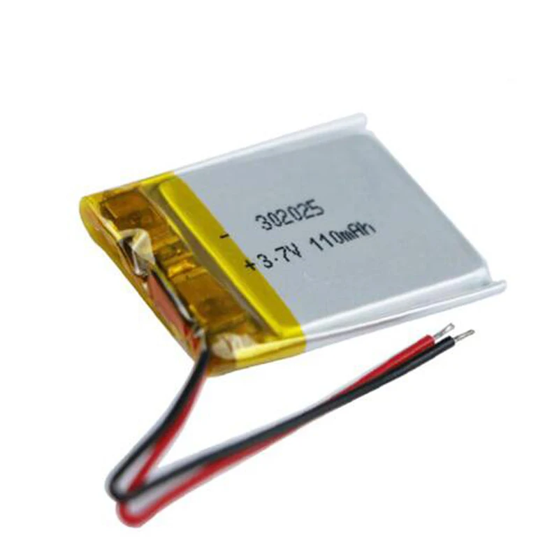 110mAh 3,7 V 302025 ithium полимерный аккумулятор для gps psp MP3 MP4 MP5 DVD маленькие игрушки батарея Bluetooth динамик литий-ионный аккумулятор