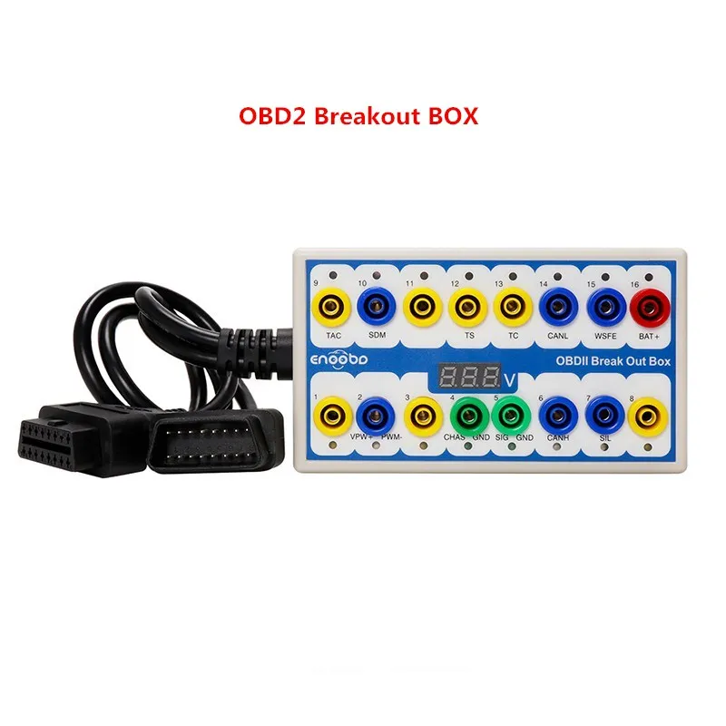 OBD передача сигнала OBDII Breakout Box автомобильный протокол детектор Автомобильный диагностический инструмент OBD2 Pin Out/Break Out Box автомобильные аксессуары - Цвет: OBD2 Breakout BOX