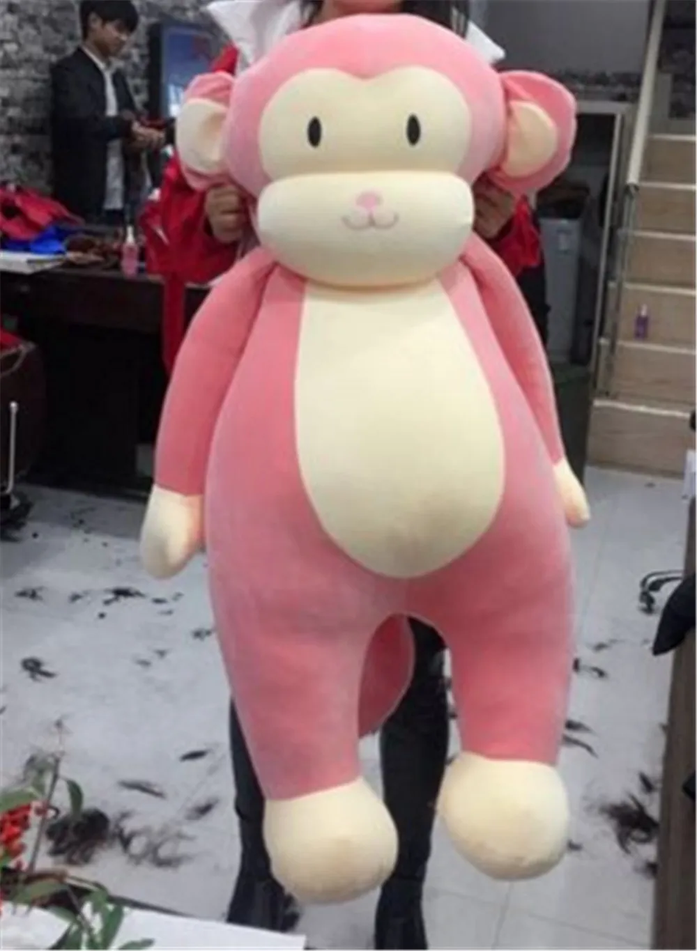 Fancytrader Super Soft Anime Monkey Plush Pillow Doll Cute Stuffed Cartoon Animals Monkey Toys for Kids Gifts 2 Sizes 2 Colors1