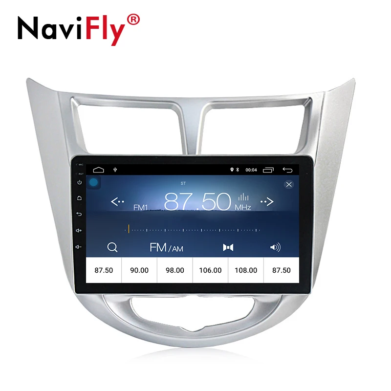 Discount NaviFly Car Radio Multimedia no 2 din android Video Player Navigation GPS For Solaris 1 2 Hyundai Accent Verna Sedan 3