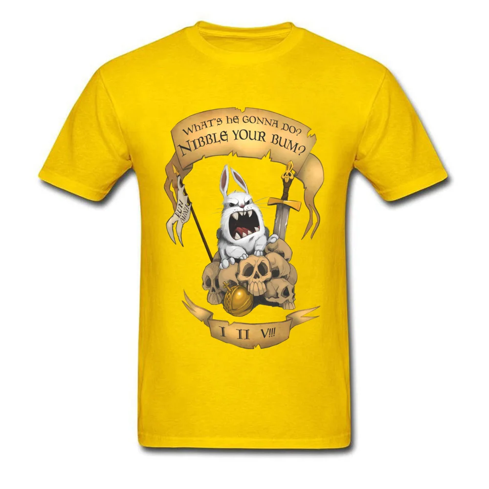 Killer Rabbit Tops Tees 2018 New Fashion O-Neck Casual Short Sleeve 100% Cotton Fabric Men Tshirts Customized Tee-Shirts Killer Rabbit yellow