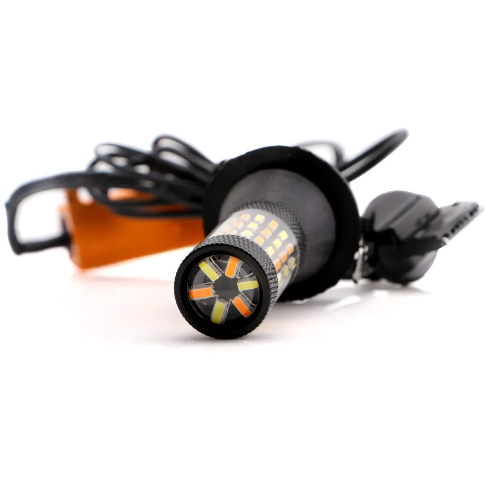 YSY 2 шт. белый + янтарный T20 7440 W21W 4014 60 SMD светодиодный неполярный без ошибок Canbus