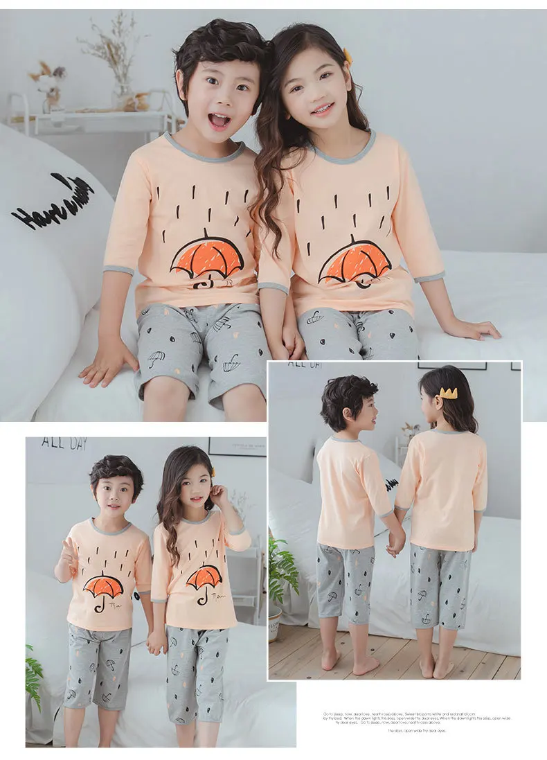 top Sleepwear & Robes Fashion Children Pajamas Animal Cartoon Sleepwear Kids Clothes Set Summer Pyjamas Kids Toddler Baby Sleepwear For Boys Girls adonna nightgowns	