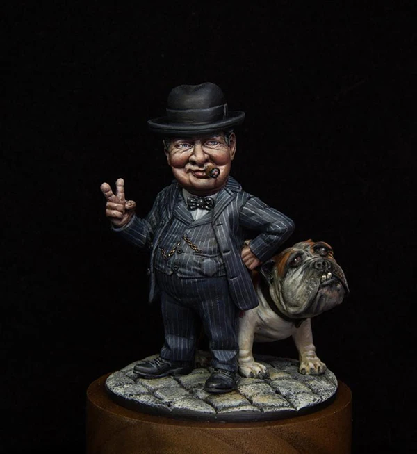 

New Unassembled 1/32 65MM ancient man with dog Resin Figure Unpainted Model Kit