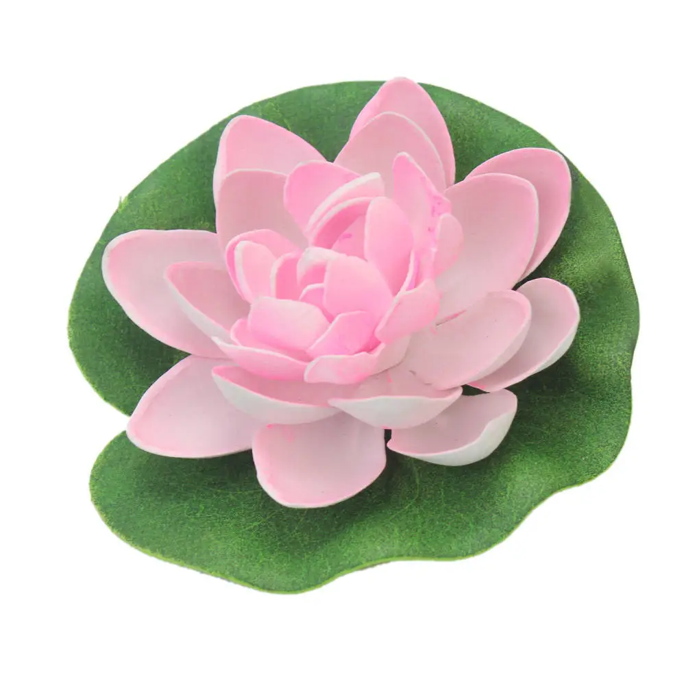 Aquarium Fish Tank Pond Artificial Floating Foam Lotus Flowers Ornament