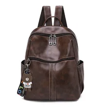 New Fashion Retro PU Leather Women Backpacks School Bag for Teenager Girls Mochila Feminina Rucksack Travel Backpacks Bagpack thikin mochila bts backpack for women pu leather rucksack teenager girls fashion rap monste bangtan boys mini bagpack daypack