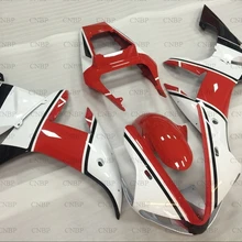 Для YAMAHA YZFR1 2002-2003 наборы обтекателей YZF R1 02 Abs обтекатель YZF1000 R1 2002 белый красно-черные обтекатели