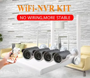 

N_eye 4CH CCTV Kit 2MP Waterproof Surveillance Outdoor CCTV Camera System Professional Video Surveillance Wifi Kit For Security