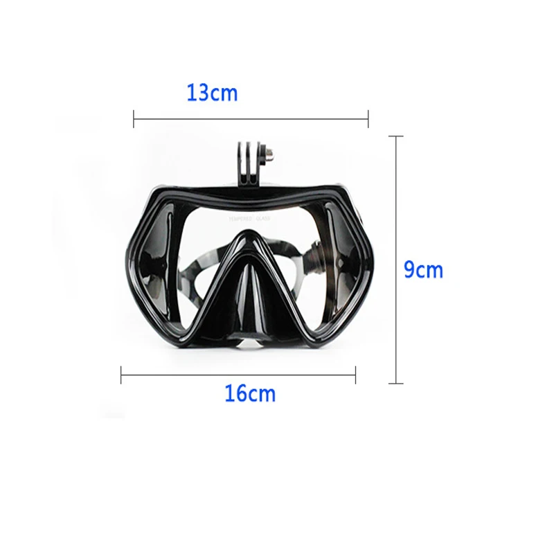 Силиконовые маски для дайвинга Анти-туман закаленное стекло Подводное плавание маска для взрослых Плавание Дайвинг стекло es для Gopro Аксессуар для камеры