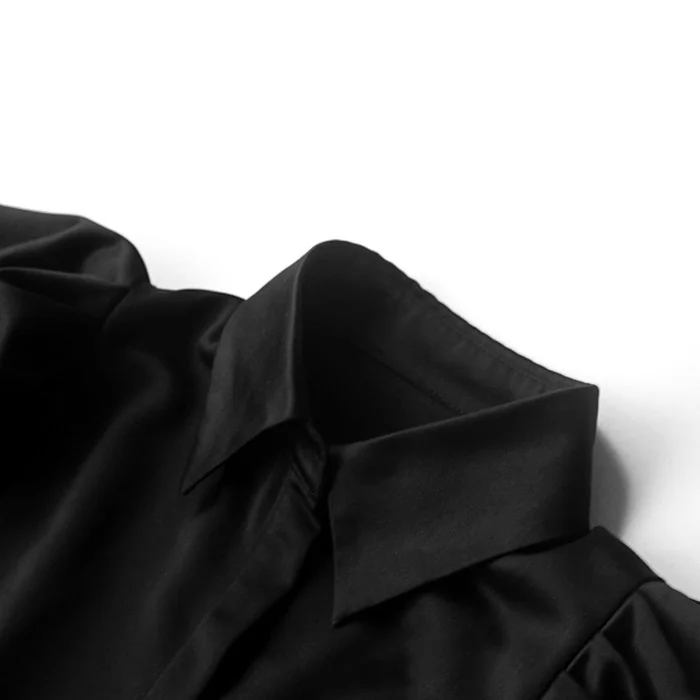 Офисная Женская Женский комплект 2 шт., весенне-осенняя блузка с рукавами-фонариками, рубашка, топ+ однобортная шерстяная юбка-карандаш с разрезом, костюм