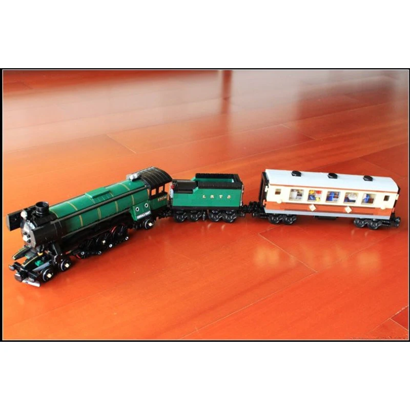 

LEPIN 21005 1085Pcs Technic Series Emerald Night Train Model Building Kit Block Bricks Toys Compatible with legeod