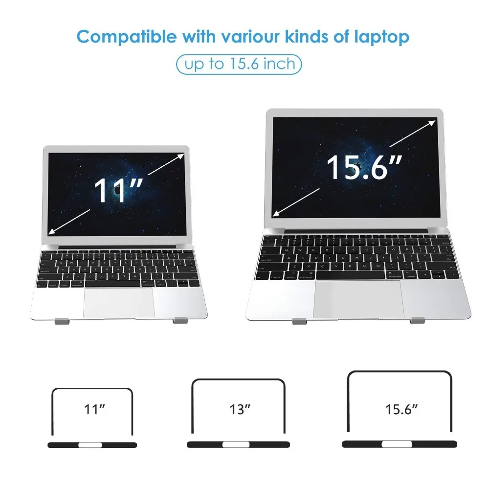 Желейная расческа Складная портативная подставка для ноутбука офисный Ультрафиолетовый алюминиевый рабочий стол подставка для ноутбука для MacBook до 15,6 дюймов