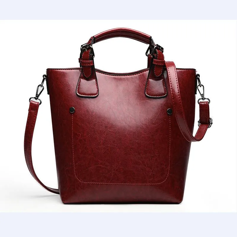 

Bags For Women 2018 Crossbody Bag Retro Top Quality Leather Bags Luxury Handbag Female Brand Designer Shoulder Tote Hand Bag