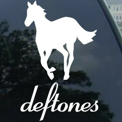 

DEFTONES WHITE PONY Note Bumper Sticker Decal Car window Premium Quality White die cut vinyl decal 6'' White