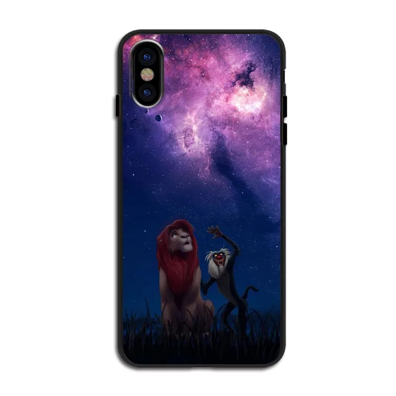 Милый мягкий силиконовый черный чехол для телефона Lion King Hakuna Matata для iPhone 11 Pro MAX 5 5S SE 6 6S Plus 7 8 Plus XS XR XS MAX - Цвет: TPU