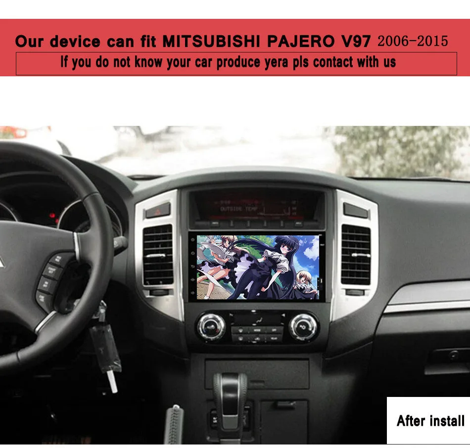 Discount Octa 8 Core Android 9.0 For MITSUBISHI PAJERO V97 V93 2006-2015 Car DVD Player GPS Navi support 4G DAB+ TPMS 64G ROM 4G RAM 1