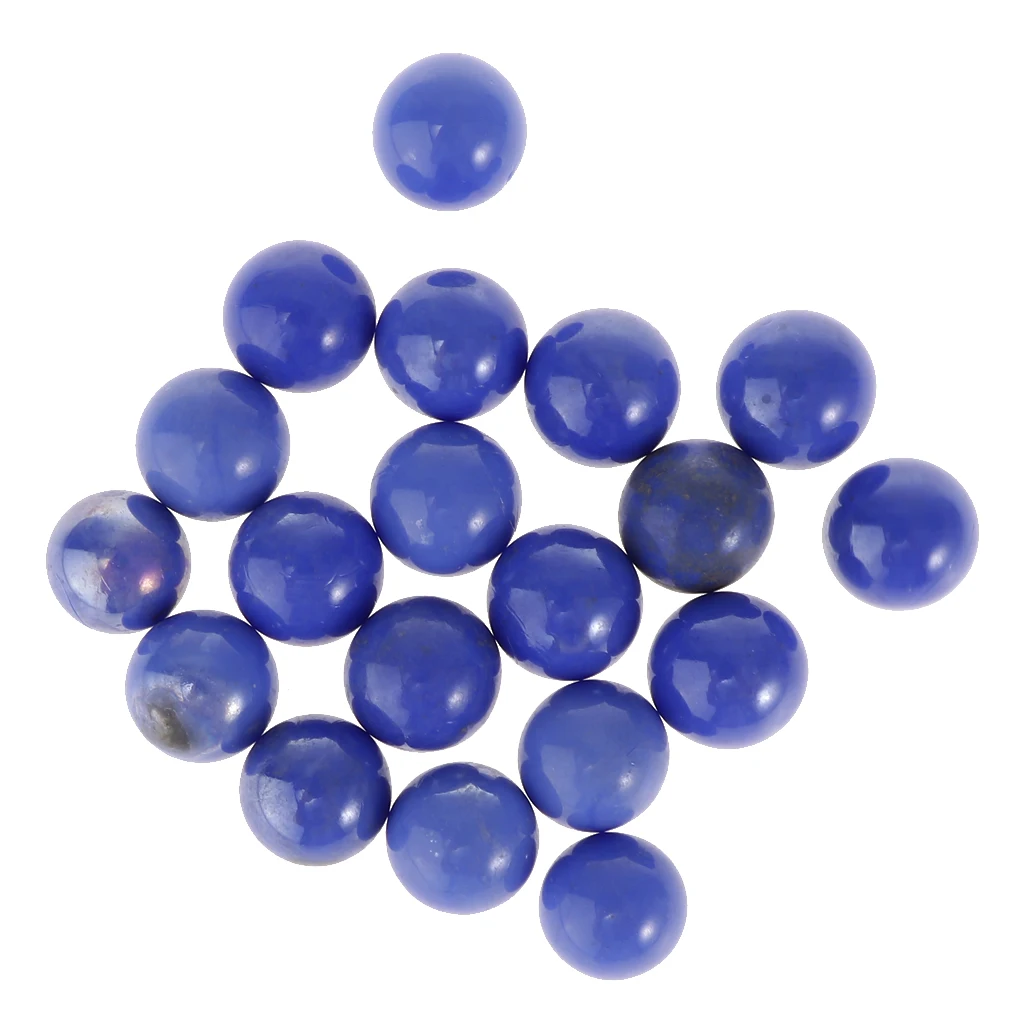 Pack of 20 16mm Blue Glass Marbles, Kids Marble Game Toy, Chinese Checkers Accessory