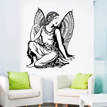 

Wall Decal Beautiful Classic Angel Vinyl Wall Sticker Home Interior Design Removable Lady Angel Wallpaper Home Decor Art AY1041