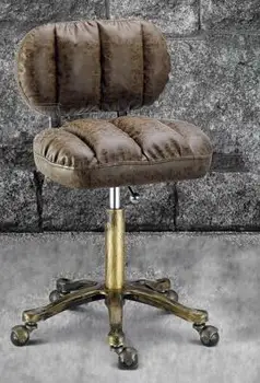 

Lift beauty chair. Flameproof iron wheel beauty stool. High bench hair stool. Makeup stool